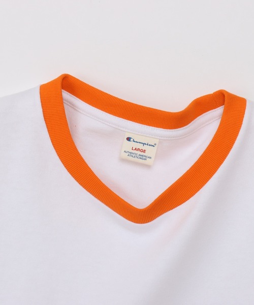 Champion（チャンピオン）の「【Champion/チャンピオン】メンズ メンズカジュアル ショートスリーブリンガーTシャツ（Tシャツ/カットソー・メンズ・ライトイエロー/ライトピンク/ライトオレンジ系・X-LARGE/LARGE/MEDIUM）」の17枚目の写真