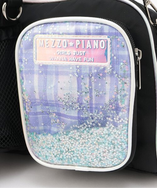 mezzo piano(メゾピアノ)の「ペットボトルホルダー付 ショルダーバッグ(ショルダーバッグ・キッズ・サックスブルー/ブラック/ライトピンク・F)」の6枚目の写真