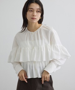 セール】【セットアップ対応】 2段フリルパーカー（Tシャツ/カットソー