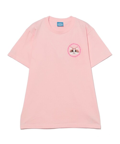 mmts(マミタス)の「ラブリーピンク刺繍 Tシャツ 旅行 レイヤード 洗濯可能 主役トップス ライブ(Tシャツ/カットソー・レディース・ホワイト/ピンク・L/M/XL/S)」の9枚目の写真
