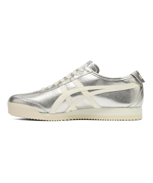 Onitsuka Tiger(オニツカタイガー)の「MEXICO 66 PF / メキシコ 66 ピーエフ(スニーカー・レディース・シルバー系その他・23.5/24.5/22.5/27.5/26.5/25.5/28.5/28/27/26/25/24/23)」の3枚目の写真