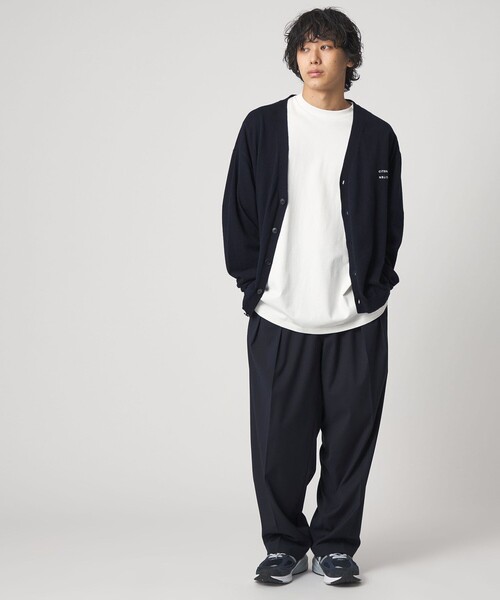 CITEN(シテン)の「<CITEN>コットンカシミヤニットVネックカーデ(カーディガン/ボレロ・メンズ・ネイビー/ブラック・L/M)」の4枚目の写真