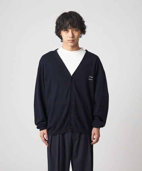 CITEN(シテン)の「<CITEN>コットンカシミヤニットVネックカーデ(カーディガン/ボレロ・メンズ・ネイビー/ブラック・L/M)」の7枚目の写真