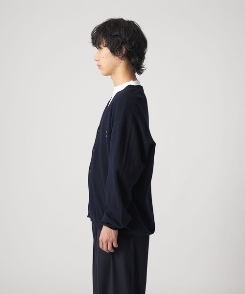 CITEN(シテン)の「<CITEN>コットンカシミヤニットVネックカーデ(カーディガン/ボレロ・メンズ・ネイビー/ブラック・L/M)」の8枚目の写真