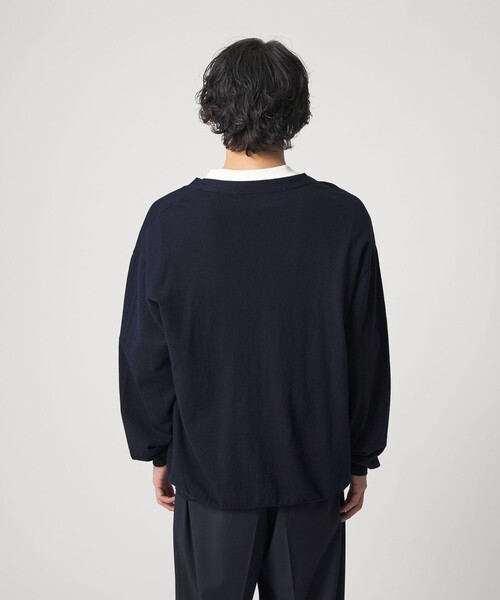 CITEN(シテン)の「<CITEN>コットンカシミヤニットVネックカーデ(カーディガン/ボレロ・メンズ・ネイビー/ブラック・L/M)」の9枚目の写真
