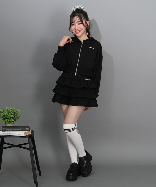 PINKHUNT（ピンクハント）の「PINKHUNT 本ライン ニーハイソックス 1516（ソックス/靴下・キッズ・ホワイト/ブラック・17-20/21-24cm）」の7枚目の写真