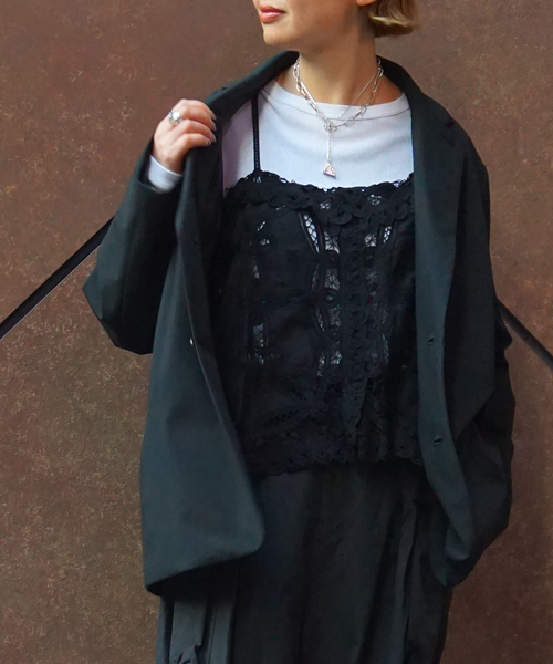 JOURNAL STANDARD LUXE(ジャーナルスタンダード ラックス)の「《追加》バテンレース キャミブラウス(シャツ/ブラウス・レディース・ブラック/ホワイト・FREE)」の5枚目の写真