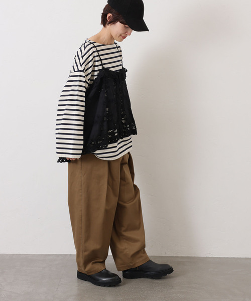 JOURNAL STANDARD LUXE(ジャーナルスタンダード ラックス)の「《追加》バテンレース キャミブラウス(シャツ/ブラウス・レディース・ブラック/ホワイト・FREE)」の8枚目の写真