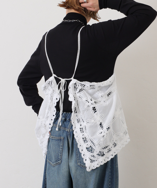 JOURNAL STANDARD LUXE(ジャーナルスタンダード ラックス)の「《追加》バテンレース キャミブラウス(シャツ/ブラウス・レディース・ブラック/ホワイト・FREE)」の13枚目の写真