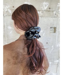 LOWRYS FARM | フェイクレザードットシュシュ 645112(ヘアゴム)