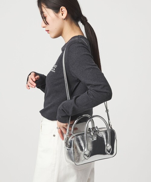 green label relaxing（グリーンレーベルリラクシング）の「＜LENK＞ボストンバッグ（ボストンバッグ・レディース・シルバー/ブラック・FREE）」の4枚目の写真