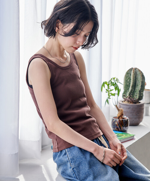 セール】【セットアイテム】コットンモダール タンク レイヤード