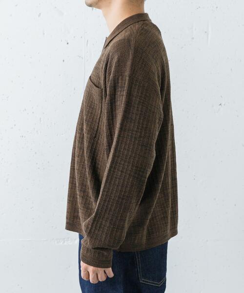 crepuscule(クレプスキュール)の「crepuscule Crepe Knit Shirts(シャツ/ブラウス・メンズ・ブラック/ブラウン・1/2)」の12枚目の写真