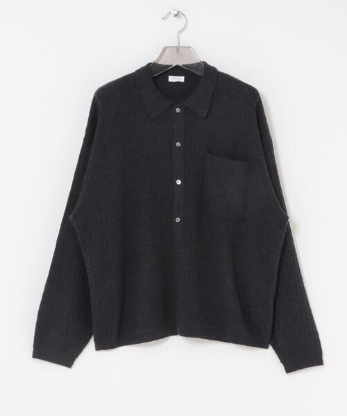 crepuscule(クレプスキュール)の「crepuscule Crepe Knit Shirts(シャツ/ブラウス・メンズ・ブラック/ブラウン・1/2)」の4枚目の写真