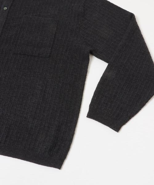 crepuscule(クレプスキュール)の「crepuscule Crepe Knit Shirts(シャツ/ブラウス・メンズ・ブラック/ブラウン・1/2)」の3枚目の写真