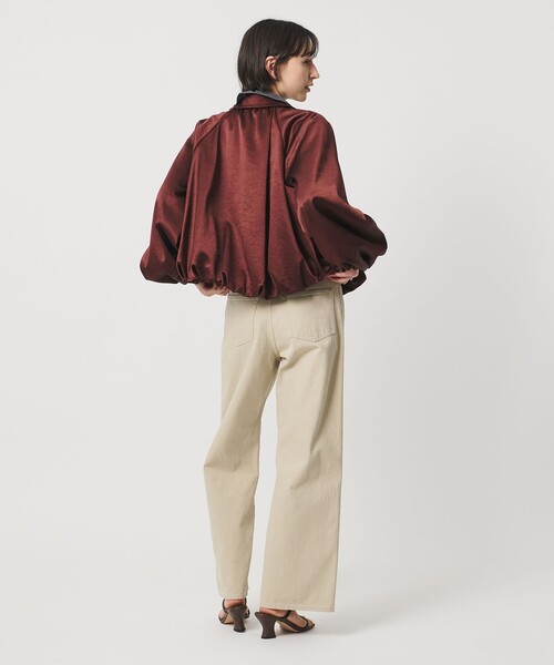 UNITED ARROWS（ユナイテッドアローズ）の「サテン ボリュームギャザー ブルゾン ‐ウォッシャブル‐（ブルゾン・レディース・ワイン/ブラック・36/38）」の7枚目の写真