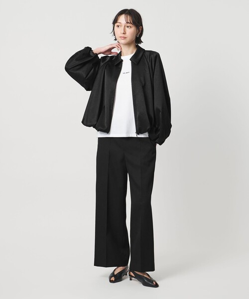 UNITED ARROWS（ユナイテッドアローズ）の「サテン ボリュームギャザー ブルゾン ‐ウォッシャブル‐（ブルゾン・レディース・ワイン/ブラック・36/38）」の9枚目の写真