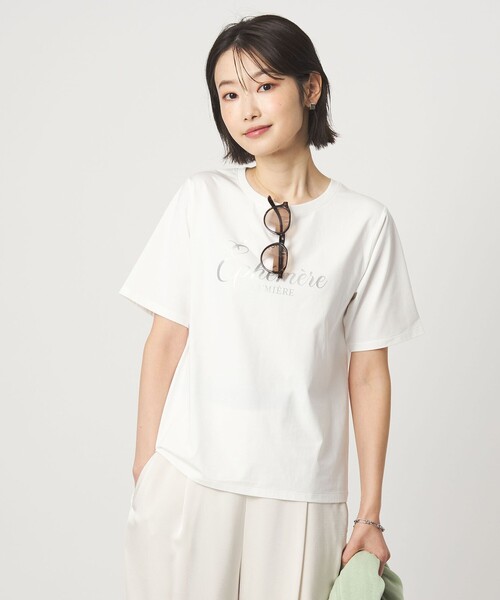 green label relaxing(グリーンレーベルリラクシング)の「ロゴ ショートスリーブ プルオーバー カットソー 接触冷感(Tシャツ/カットソー・レディース・モカ/ライトブルー/その他2/その他1・FREE)」の4枚目の写真