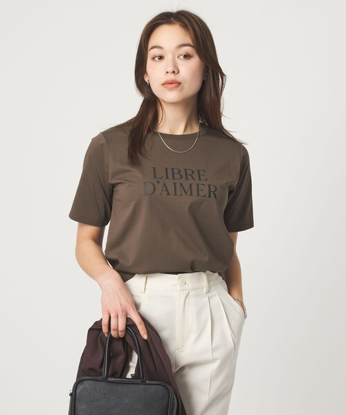 green label relaxing(グリーンレーベルリラクシング)の「ロゴ ショートスリーブ プルオーバー カットソー 接触冷感(Tシャツ/カットソー・レディース・モカ/ライトブルー/その他2/その他1・FREE)」の2枚目の写真