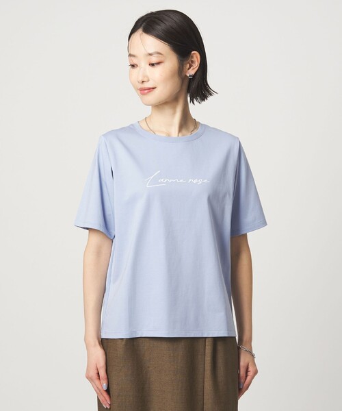 green label relaxing(グリーンレーベルリラクシング)の「ロゴ ショートスリーブ プルオーバー カットソー 接触冷感(Tシャツ/カットソー・レディース・モカ/ライトブルー/その他2/その他1・FREE)」の5枚目の写真