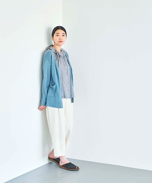 HAU（ハウ）の「カシュクールニット ”room”（ニット/セーター・レディース・サックスブルー/グレー/ベージュ・MEDIUM）」の10枚目の写真