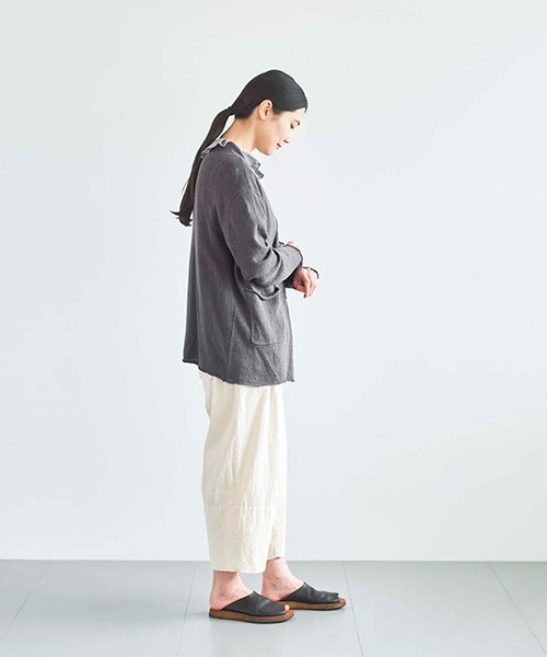 HAU（ハウ）の「カシュクールニット ”room”（ニット/セーター・レディース・サックスブルー/グレー/ベージュ・MEDIUM）」の13枚目の写真