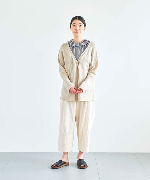 HAU（ハウ）の「カシュクールニット ”room”（ニット/セーター・レディース・サックスブルー/グレー/ベージュ・MEDIUM）」の14枚目の写真