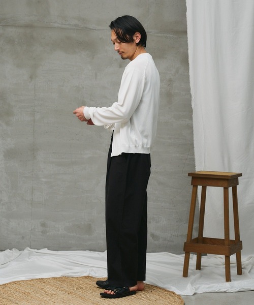 paradigm（パラダイム）の「【paradigm】コットンモダール開襟シャツカーデ（カーディガン/ボレロ・メンズ・ホワイト/ライトグレー/ブラック/チャコールグレー・SMALL/MEDIUM/LARGE）」の10枚目の写真