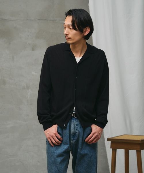 paradigm（パラダイム）の「【paradigm】コットンモダール開襟シャツカーデ（カーディガン/ボレロ・メンズ・ホワイト/ライトグレー/ブラック/チャコールグレー・SMALL/MEDIUM/LARGE）」の20枚目の写真