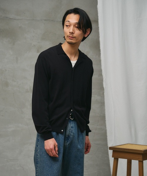 paradigm（パラダイム）の「【paradigm】コットンモダール開襟シャツカーデ（カーディガン/ボレロ・メンズ・ホワイト/ライトグレー/ブラック/チャコールグレー・SMALL/MEDIUM/LARGE）」の21枚目の写真