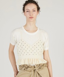 crinkle crinkle crinkle | 【crinkle crinkle crinkle】dot cami/ドットキャミ(ニット/セーター)