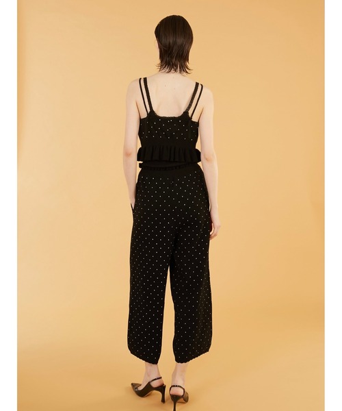 crinkle crinkle crinkle（クリンクルクリンクルクリンクル）の「【crinkle crinkle crinkle】dot cami/ドットキャミ（ニット/セーター・レディース・ブラック/アイボリー・FREE）」の19枚目の写真