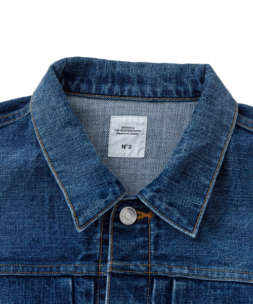 BEDWIN & THE HEARTBREAKERS（ベドウィン アンド ザ ハートブレイカーズ）の「FADED DENIM JACKET "CASSIDY"（デニムジャケット・メンズ・インディゴブルー・MEDIUM/LARGE）」の4枚目の写真