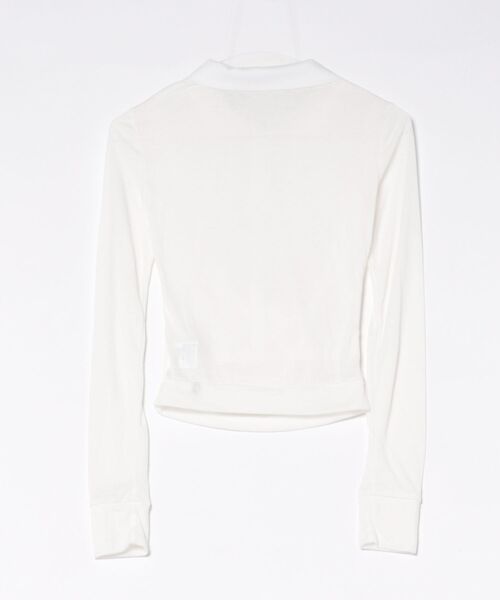 ViViDAY(ビビデー)の「レイヤード風シャツデザイン長袖カットソー(Tシャツ/カットソー・レディース・ホワイト/グレー・M)」の4枚目の写真