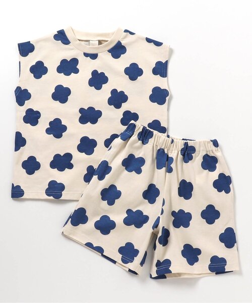 BREEZE（ブリーズ）の「【WEB限定】ゆる総柄セットアップ_ジュニア対応（セットアップ・キッズ・ブラウン/オレンジ/ミント/ブルー・150/140/130/120/110/100/90）」の3枚目の写真