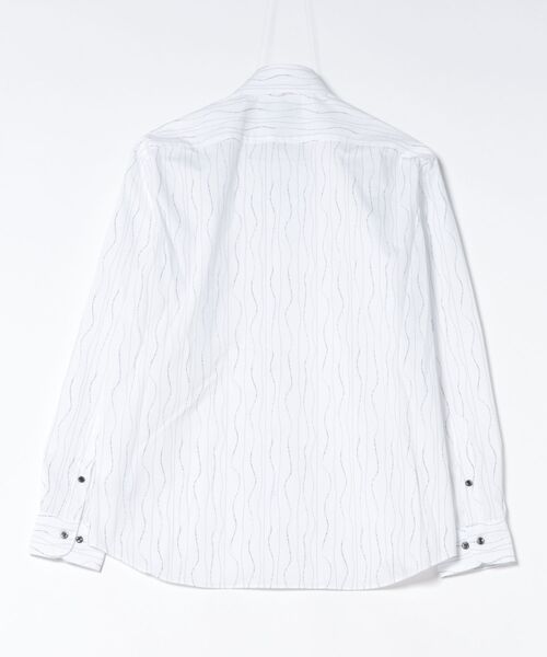TAKA-Q（タカキュー）の「シャツ メンズ 長袖 ストレッチ 綿混 プリント ボタンダウン （シャツ/ブラウス・メンズ・ホワイト・MEDIUM/LARGE/X-LARGE）」の2枚目の写真