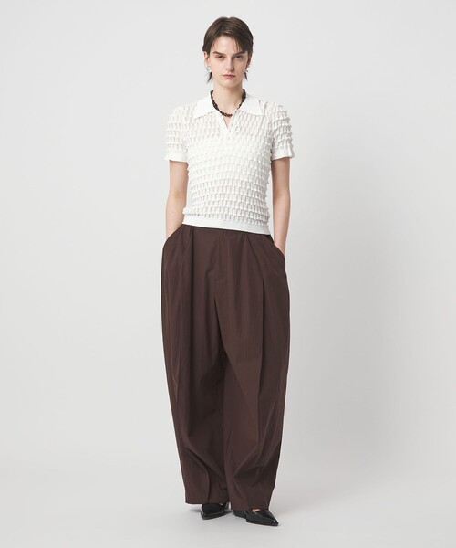 ASTRAET(アストラット)の「<ASTRAET>12G アイレット カラー ショートスリーブニット(ニット/セーター・レディース・ホワイト・FREE)」の19枚目の写真