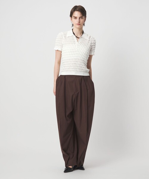 ASTRAET(アストラット)の「<ASTRAET>12G アイレット カラー ショートスリーブニット(ニット/セーター・レディース・ホワイト・FREE)」の20枚目の写真