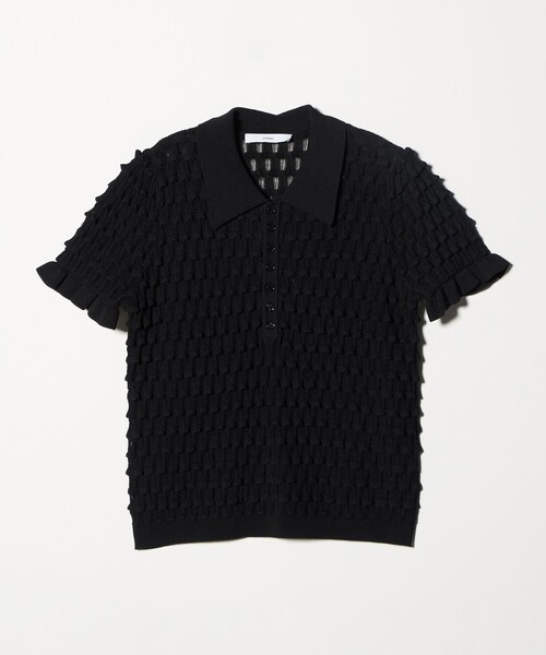 ASTRAET(アストラット)の「<ASTRAET>12G アイレット カラー ショートスリーブニット(ニット/セーター・レディース・ホワイト・FREE)」の7枚目の写真