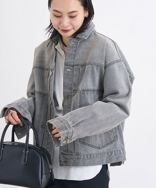 JOURNAL STANDARD（ジャーナルスタンダード）の「《追加2》Denim Trucker jacket（デニムジャケット・レディース・ブラック/ブルー系その他・FREE）」の10枚目の写真