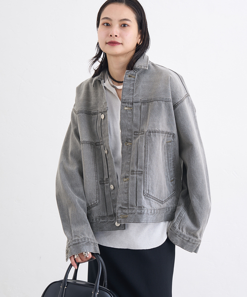 JOURNAL STANDARD（ジャーナルスタンダード）の「《追加2》Denim Trucker jacket（デニムジャケット・レディース・ブラック/ブルー系その他・FREE）」の11枚目の写真