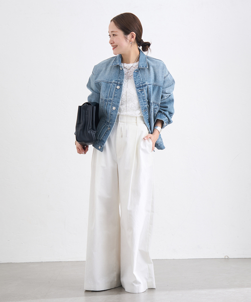 JOURNAL STANDARD（ジャーナルスタンダード）の「《追加2》Denim Trucker jacket（デニムジャケット・レディース・ブラック/ブルー系その他・FREE）」の12枚目の写真