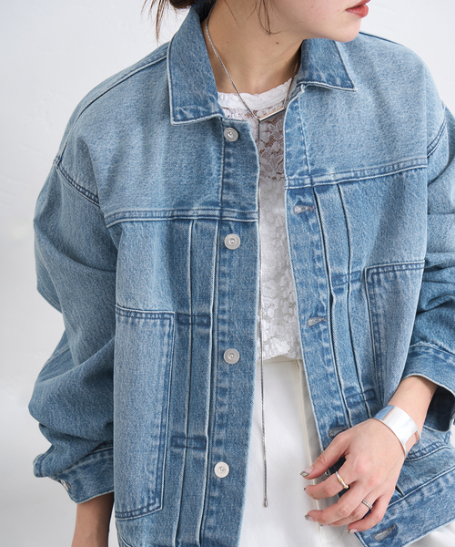 JOURNAL STANDARD（ジャーナルスタンダード）の「《追加2》Denim Trucker jacket（デニムジャケット・レディース・ブラック/ブルー系その他・FREE）」の16枚目の写真