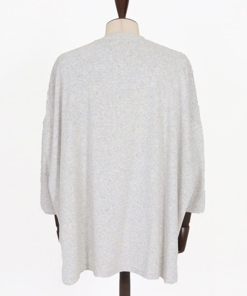 Magine(マージン)の「mlt5594- Pile Fabric Side Slit Relax Fit T-Shirt パイルファブリックTシャツ(MGN-261-013)(Tシャツ/カットソー・メンズ・ネイビー/ブラック/オフホワイト・48/46/44)」の19枚目の写真