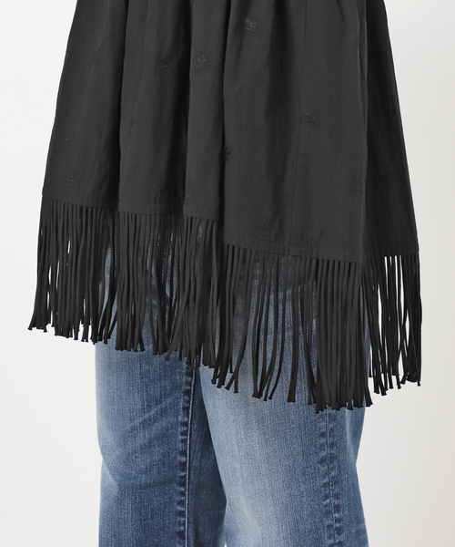 Spick & Span(スピックアンドスパン)の「crinkle crinkle crinkle 別注フリンジキャミ*(キャミソール・レディース・ブラウン/ブラック・FREE)」の13枚目の写真