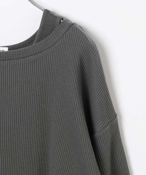 LEPSIM（レプシィム）の「ワッフルドッキングプルオーバー　639520（Tシャツ/カットソー・レディース・アイボリー/チャコールグレー・FREE）」の11枚目の写真