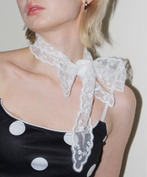 IMARI（イマリ）の「【 IMARI / イマリ 】 ワンポイント タグ レース スカーフ チョーカー ネックレス（ネックレス）」