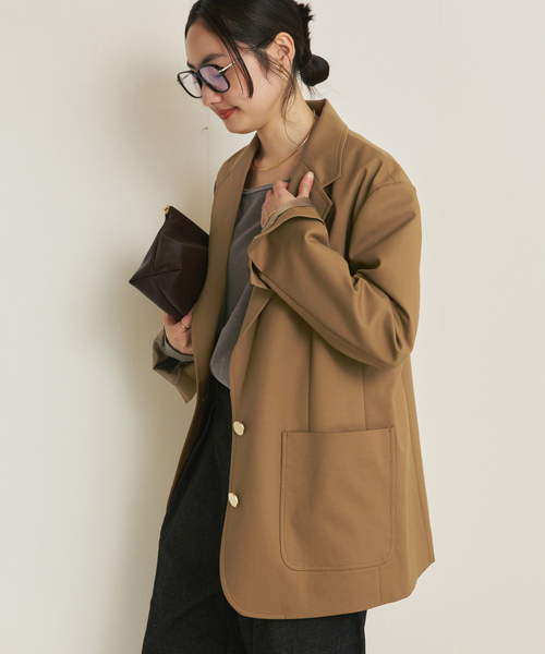 plage（プラージュ）の「COTTON CLASSIC ジャケット（テーラードジャケット・レディース・キャメル/ネイビー・36/38）」の11枚目の写真