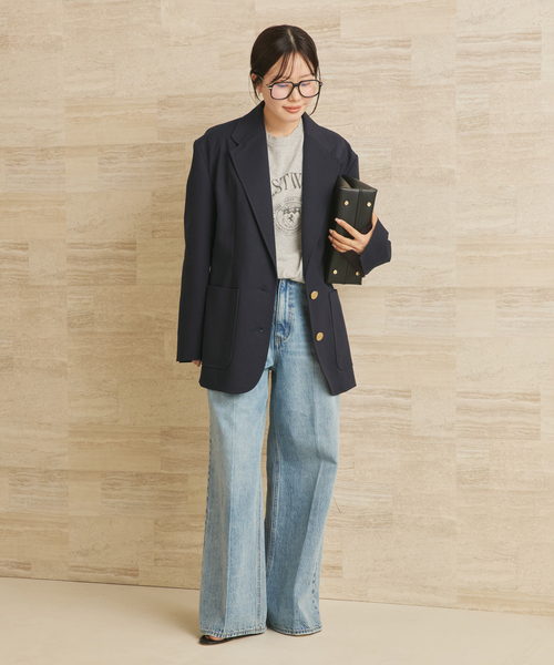 plage（プラージュ）の「COTTON CLASSIC ジャケット（テーラードジャケット・レディース・キャメル/ネイビー・36/38）」の13枚目の写真