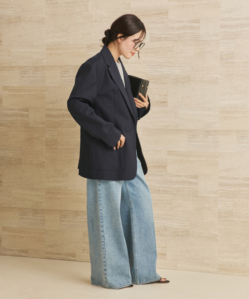 plage（プラージュ）の「COTTON CLASSIC ジャケット（テーラードジャケット・レディース・キャメル/ネイビー・36/38）」の14枚目の写真